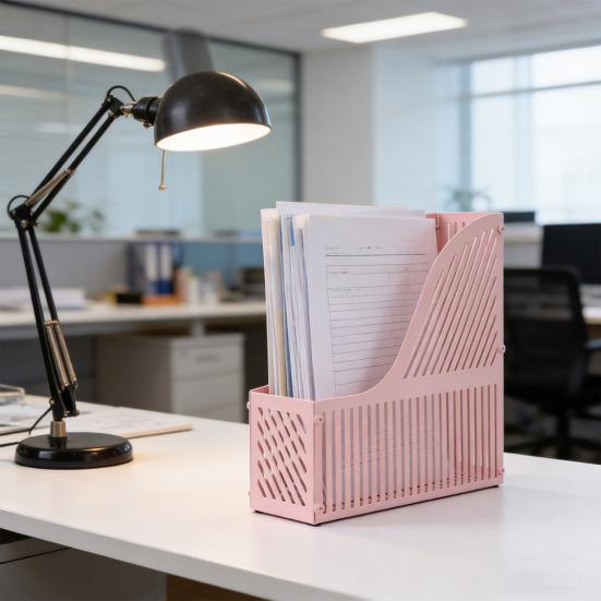 File Holder Note Dispenser Acrylic Iron Easy Access Desk Organizer Office Home Classroom Storage Accessories
