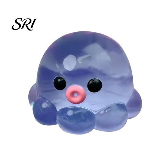 TPR Stress Ball 1/3Pcs Clear Octopus Squeeze Toy Relief Mini Sensory Anxiety Relieving Sea Animal Hand Relaxation Tool Portable