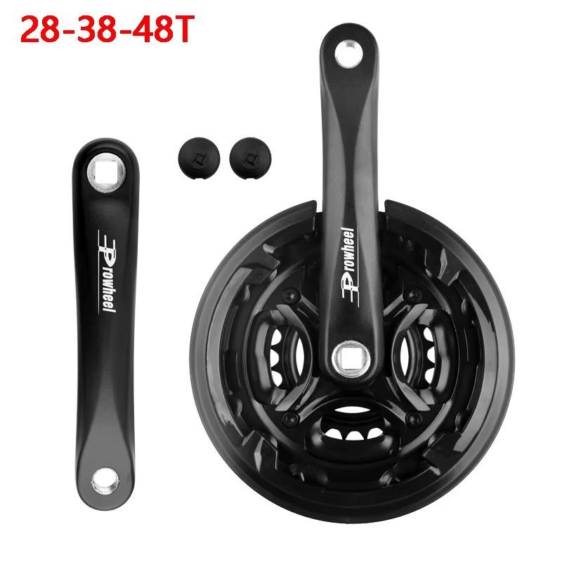 Велосипедный шатунный набор PROWHEEL 24-34-42T 28-38-48T 7/8/9 скоростей MTB Велосипедный шатунный набор 170 мм Квадратное отверстие Велосипедная звезда 28-38-48T
