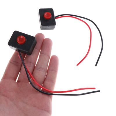 2Pcs Dc 12V 2A Adhesive Base Push Button Action Wired Switch For Car