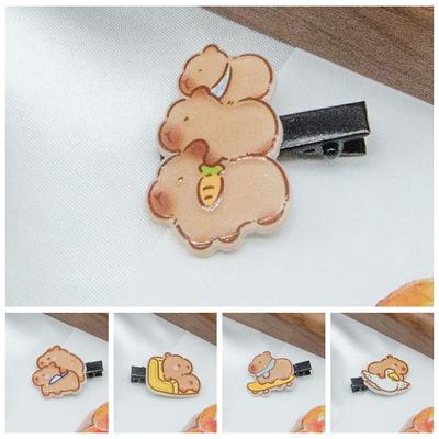 Cute Cartoon Duckbill Clip Waterproof Animal Barrettes 10 Styles Capybara Hairpin  Women