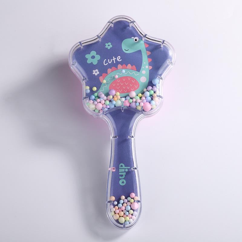 2023 New Cartoon Quicksand Comb with Glitter and Foam Hair Cushion Massage Comb for Cosmetic Styling