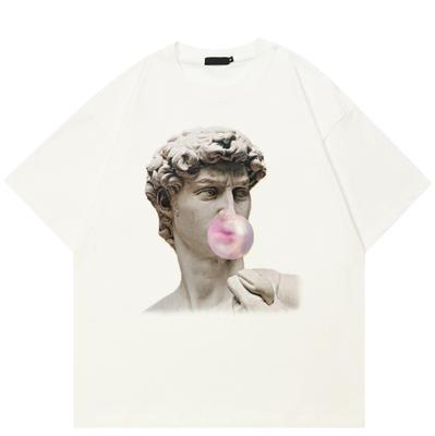 Sokak Giyim Komik Grafik Tişört Pamuklu Tişört Unisex Üstler Yazlık Kısa Kollu Tişört