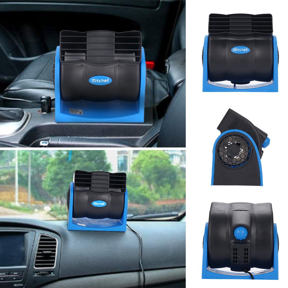 12V Car Cooling Fan Portable Adjustable Speed Rotating Switch With Cigarette Lighter Plug For Car Truck SUV RV Tent