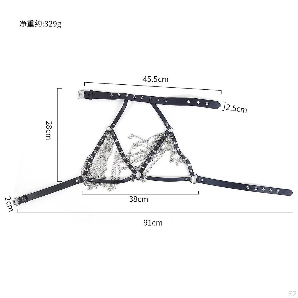 Frauen Gürtel Körper Kette BH verstellbar trendig für Cosplay Nachtclub Maskerade
