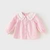 David Bella Girls' Shirt Autumn Dress Children's Pure Cotton Checkered Shirt Baby Girls' Stylish Top