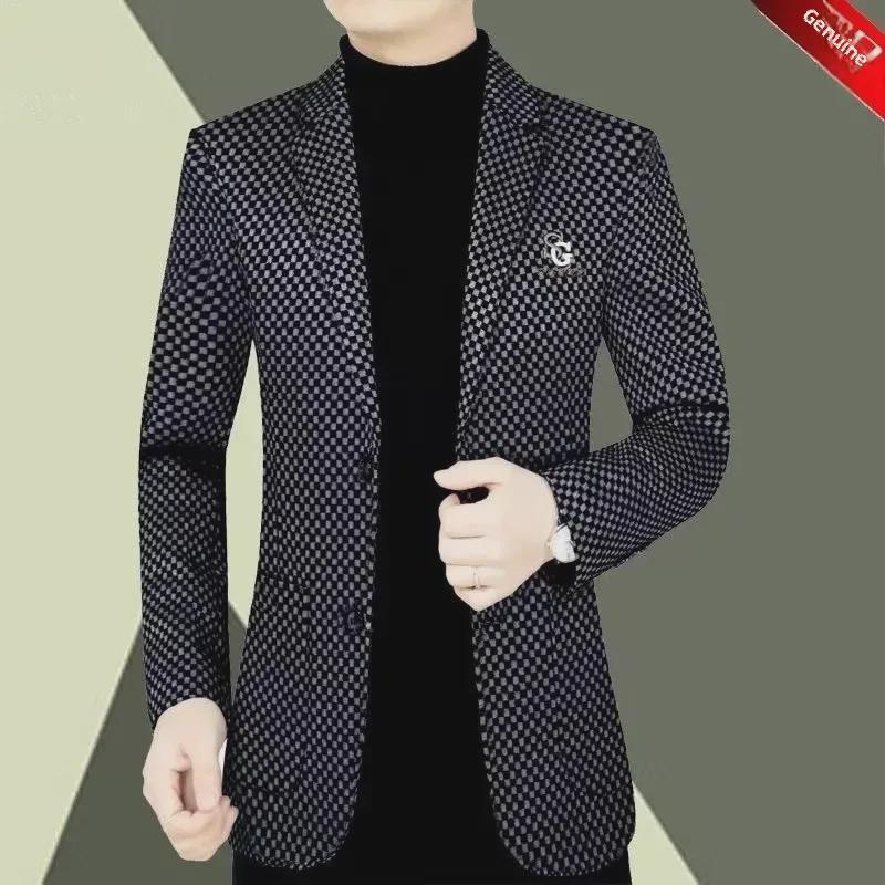 Men's Slim Casual Suit Jacket for Autumn and Winter