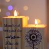 Handmade Heart-Shaped Wooden Candlestick for Valentine's Day and Wedding Decor