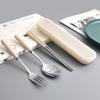 Set di posate ecologiche in paglia di grano: Cucchiaio, Forchetta e Bacchette in Giunto di Bambù - Ideali per Viaggio, Casa, Hotel o come Regalo.