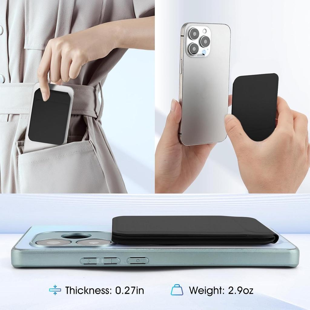 Phone Stand, Foldable Magnetic Phone Tripod, Angle Adjustment & Strong Magnets PU Leather Phone Stand, Compatible with All Smart Phone 16/15/14/13/12