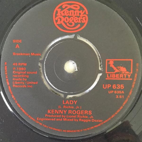 

7inch Record KENNY ROGERS - Lady UP635 Liberty 1980 Japan Pop Used