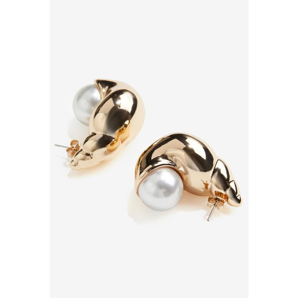 Shell Earrings Gold/White 1240174001