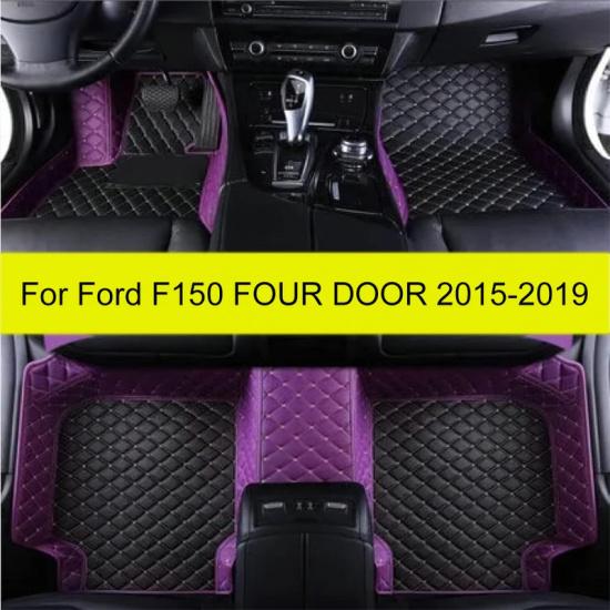 Car floor mats for Ford F150 FOUR DOOR 2015 2016 2017 2018  auto foot Pads automobile carpet cover