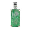 A+ CERTIFIED 44 Ct Natural Green Emerald 925 Sterling Silver Emerald Cut Pendant AI-127-NS