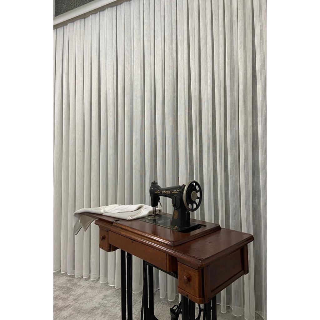 Volper Vp400 Steel Steel Tulle Curtain Gold 1/2.5 Pile Ecru