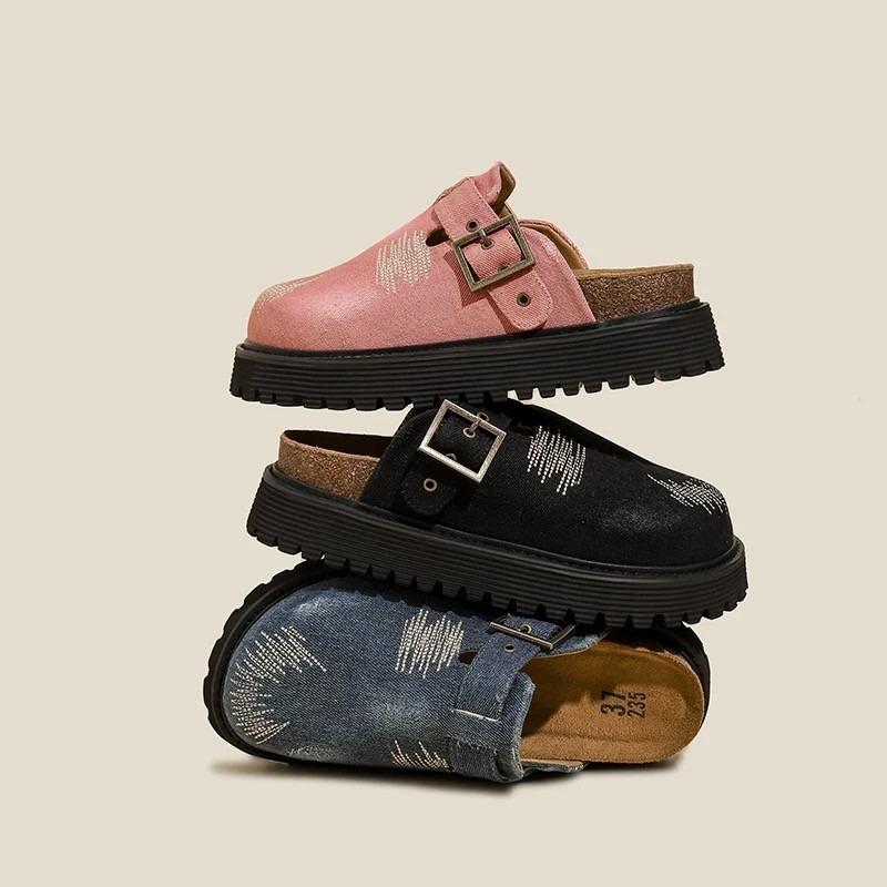 New Fashion Slippers Extravagant Women's Shoes Summer Thick Sole Fashion Baotou Slippers Women's Shoes Zapatos Mujer