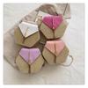 Korean Style Trendy Woven Hexagonal Women's Straw Crossbody Bag with Tassel Chain