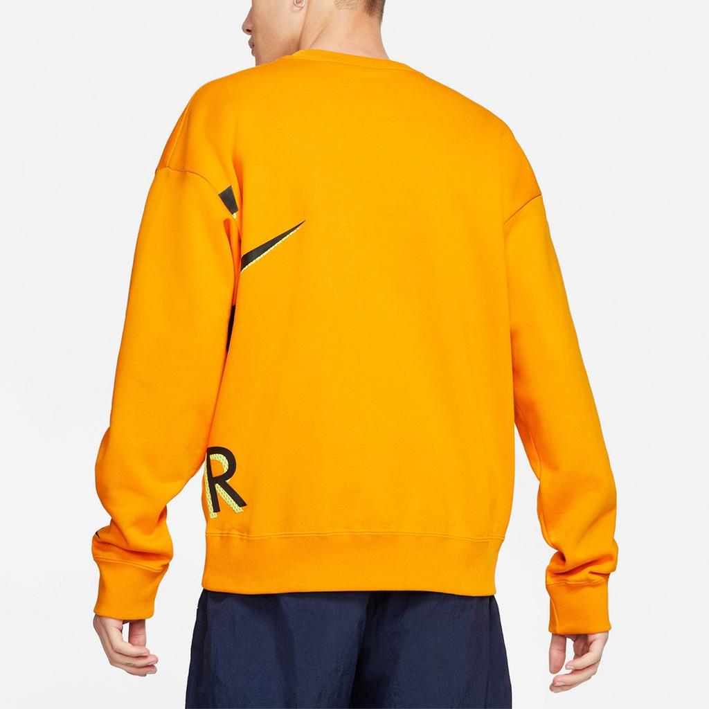Nike Air X Kim Jones Crossover Logo Printing Fleece Round Neck US Edition Couple Style Orange Men's DD0692-804