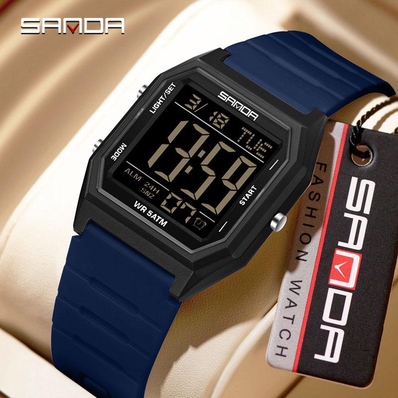 Sanda Waterproof Multifunctional Digital Watch for Students