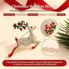 Christmas Rhinestone Elk Brooches For Women Unisex Enamel Animal Fawn Pins Event Party Backpack Decoration Clothes Accessories