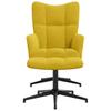 Vidaxl Armchair with Footstool, Mustard, Upholstered In Velvet