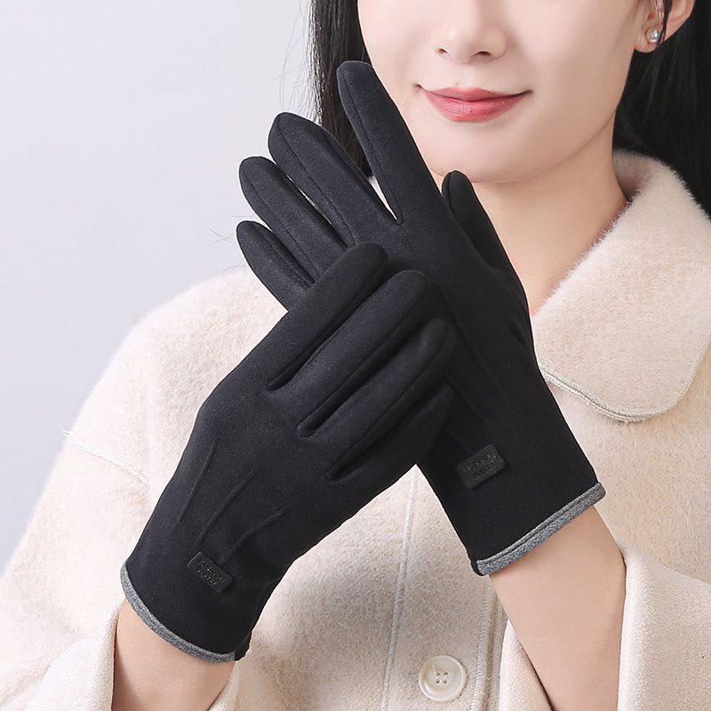 Women's and Men's Touch Screen Windproof Cycling Gloves - Thick, Warm Cotton Wool for Autumn and Winter