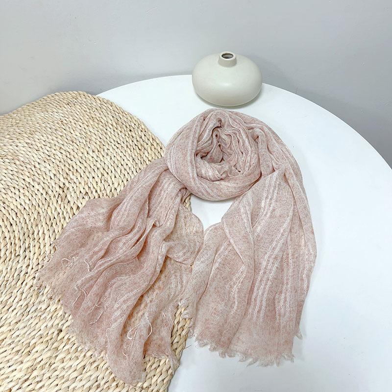 Korean version retro color wool scarf for women dual-use winter warm s shawl lady wrap tassel scarf