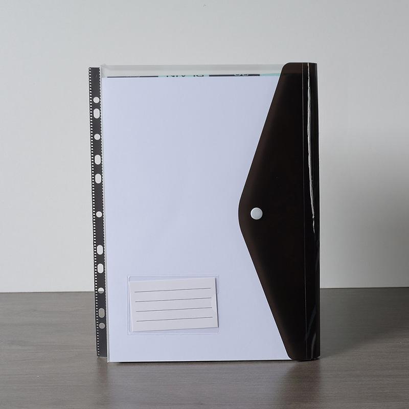 A4 Velkokapacitní volnolepé desky s 11 kroužky, rozšiřitelné, s kapsami na knoflík a štítky, vhodné do školy, domů, do kanceláře, do práce