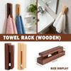 Portasciugamani a Gravità in Legno Massello Fatto a Mano Materiale Legno Naturale Design Minimalista Struttura Durevole per Uso in Bagno o Cucina