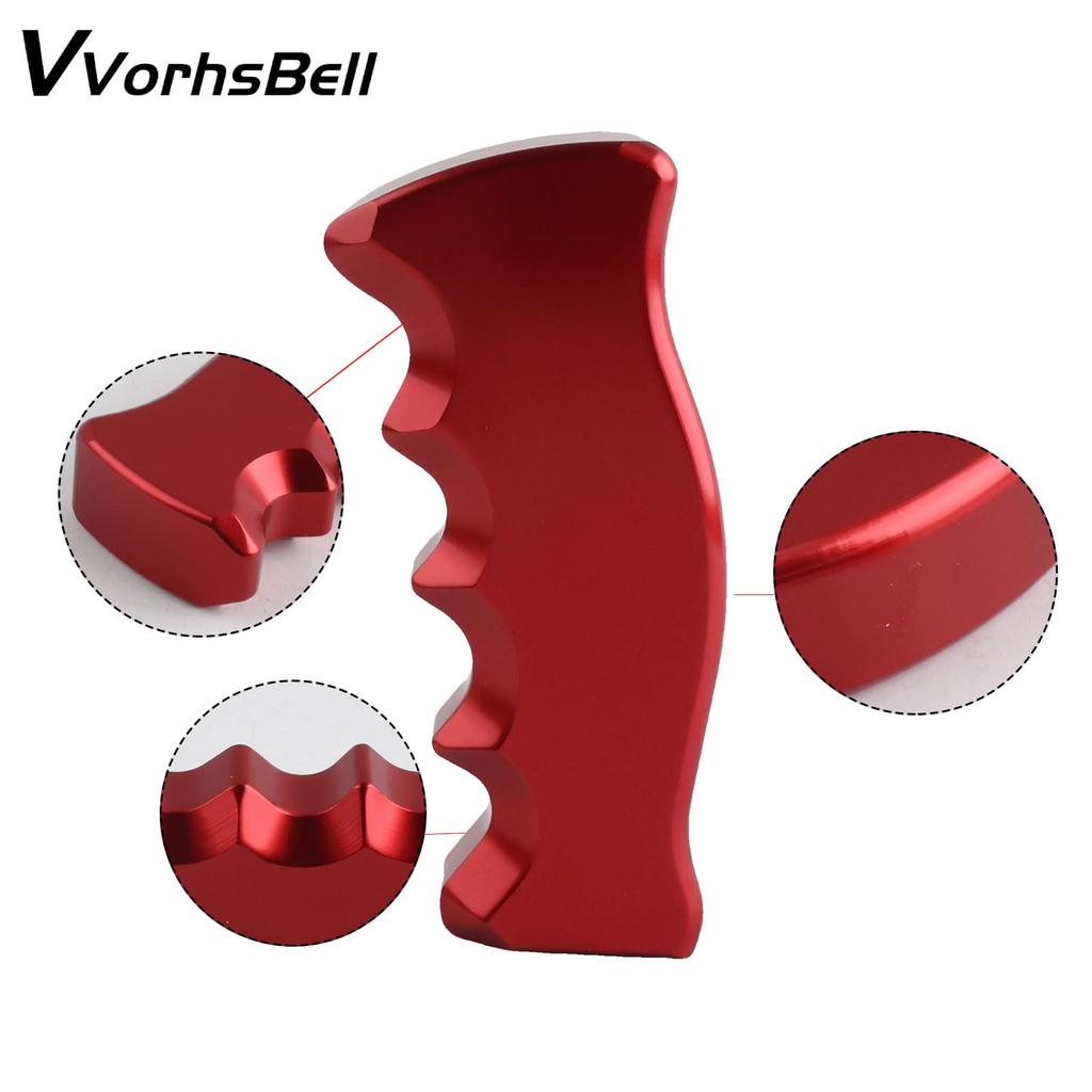 Aluminum alloy shift handle universal fit for transmission heavy and substantial knob/shift lever, blade-shaped type, automatic/manual vehicles, (red)