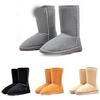 Luxuriöse Damen Winter Warme Wildleder Knöchel Schneestiefel Mit Gemütlichem Pelz Verdicktem Futter