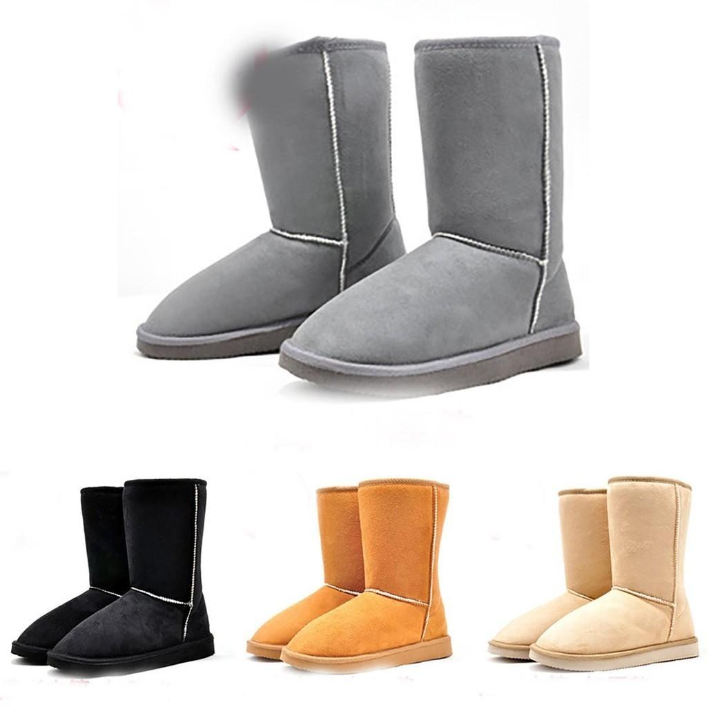 Luxuriöse Damen Winter Warme Wildleder Knöchel Schneestiefel Mit Gemütlichem Pelz Verdicktem Futter