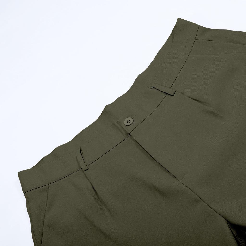 Mens Loose Fit Suit Pants Casual Business Straight Leg Formal Pants Wrinkle Free Flat Front Work Trousers