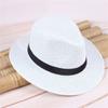 Wide Brim Straw Hat Leisure Summer Cap Jazz Panama Fedora Fashion Travel Leisure Sun Hat For Women Men Simple Style 2022 New