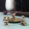 Miniature Animal Incense Holder Ornaments Figurines Vintage Brass Mini Animals Statue Desk Ornaments Home Feng Shui Decor Crafts