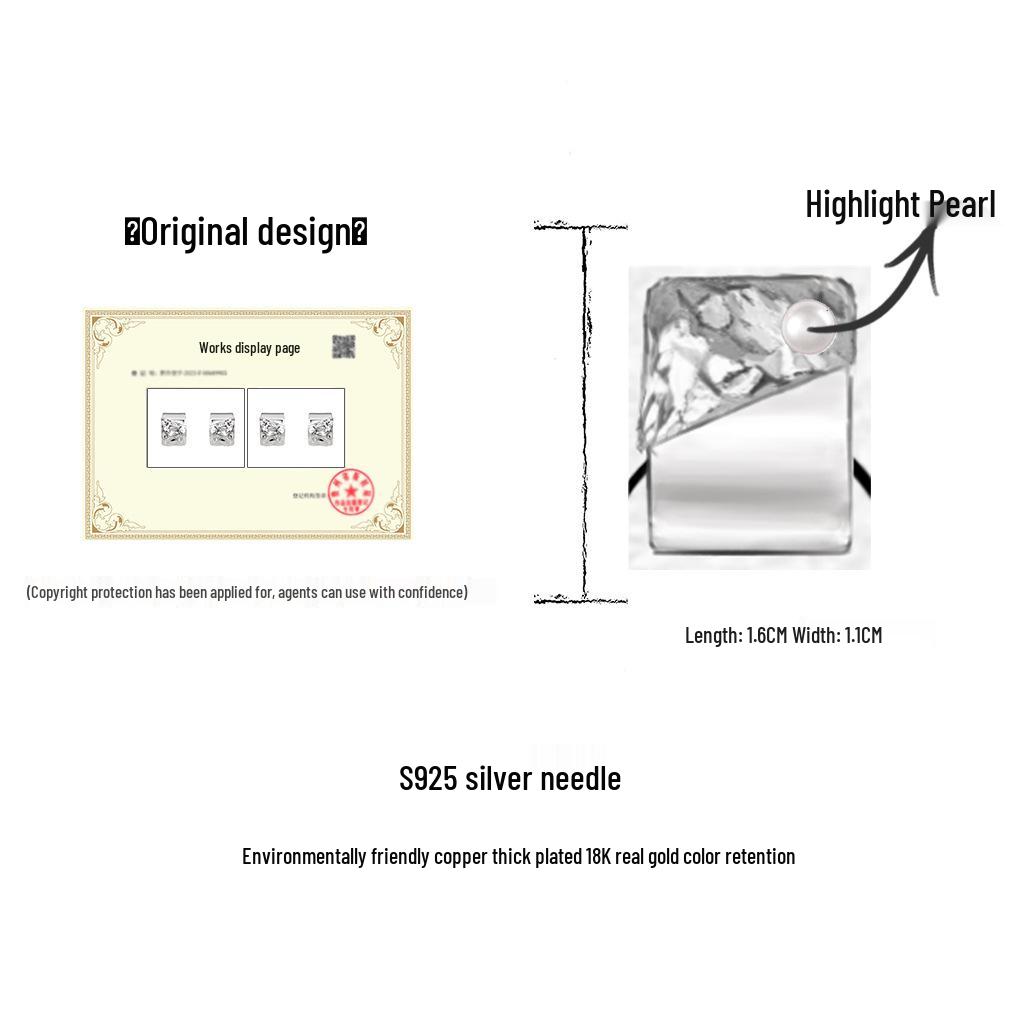 Gold Plated C-shaped Geometric Stud Earrings - Light Luxury Design for Women