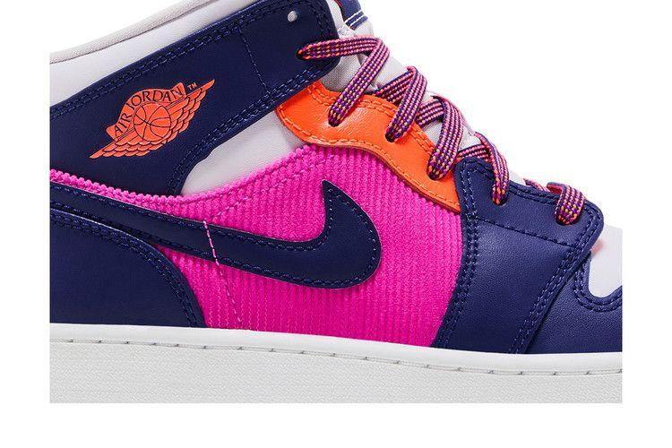 Jordan 1 Mid Fire Pink Barely Grape (GS)