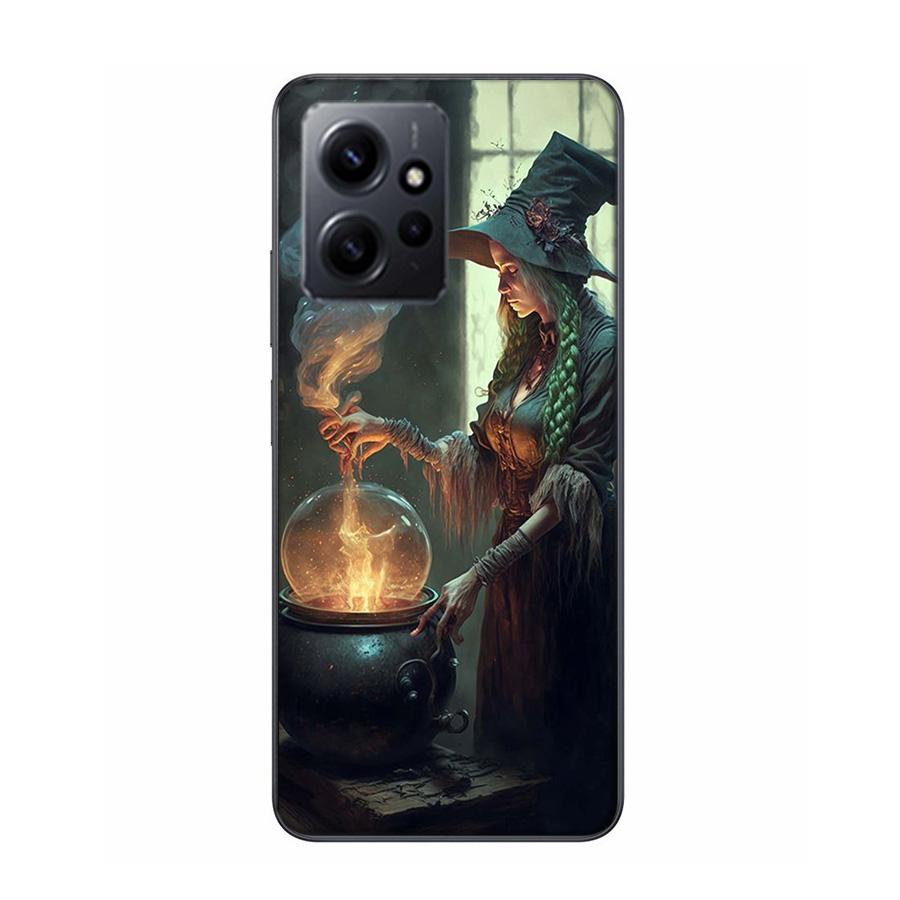 Witch Magic Phone Case For Redmi Note 13 5G 14 Pro Plus Redmi 12 12C 13C 14C 10 10A 10C 9 9C 9T 9A 8 8A K70 Pro TPU Clear Cover