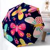 1pc Butterfly Print Automatic Umbrella - Automatic Opening And Closing, Sturdy Iron Frame, Portable Folding Design Yy251018127