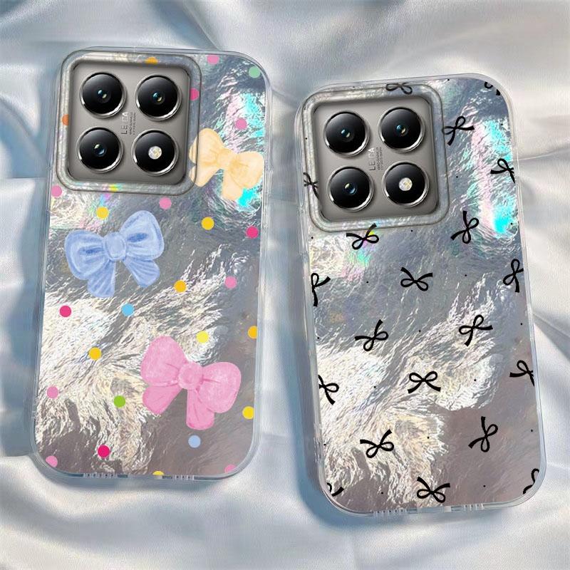 Cute Colorful Bow Heart Girls Women Phone Case For Xiaomi 14T 13T Pro 14Tpro 13Tpro 11 Lite 5G NE Shockproof Bumper Fundas Cover