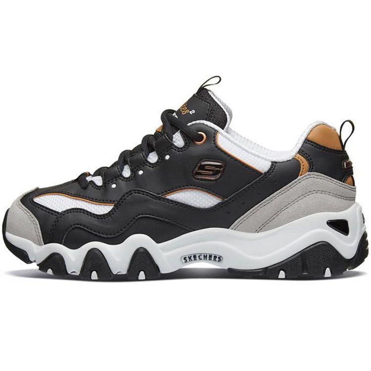 Skechers DLites 2.0 Comfortable Versatile Low-Top Lifestyle Sneakers Women sneakers Black 66666217-BKGD 35.5