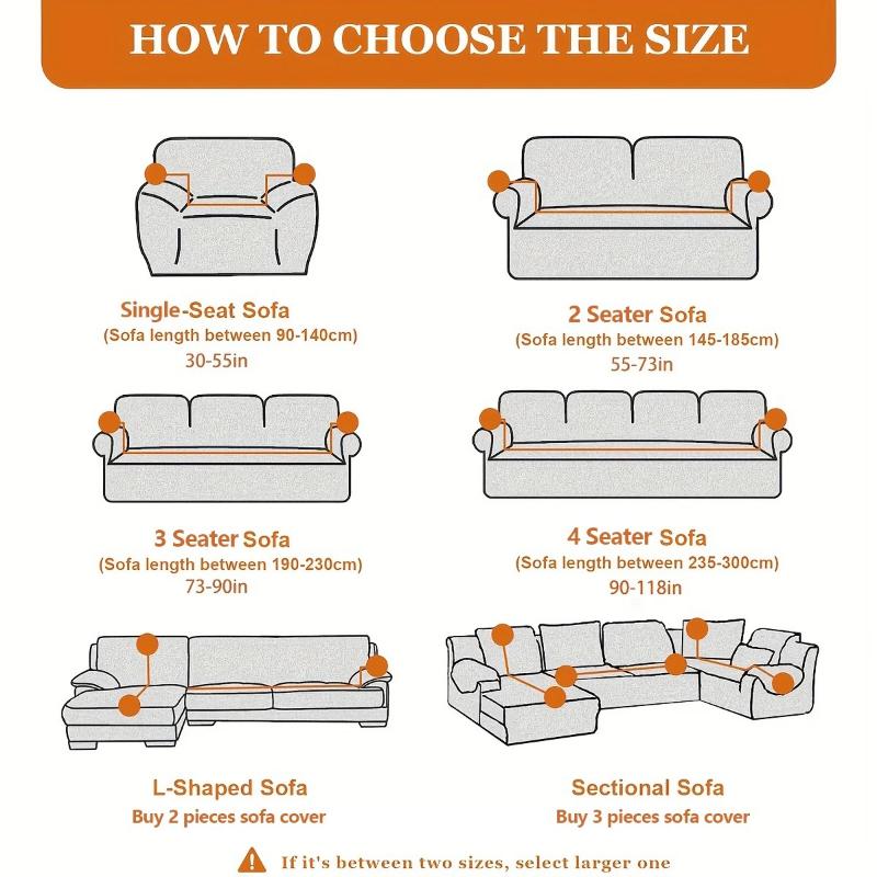Solid Color Seersucker Sofa Cover with Skirt, Full Coverage, Non-Slip, Dustproof, Stretch Sofa Slipcover for Couch with Armrests
