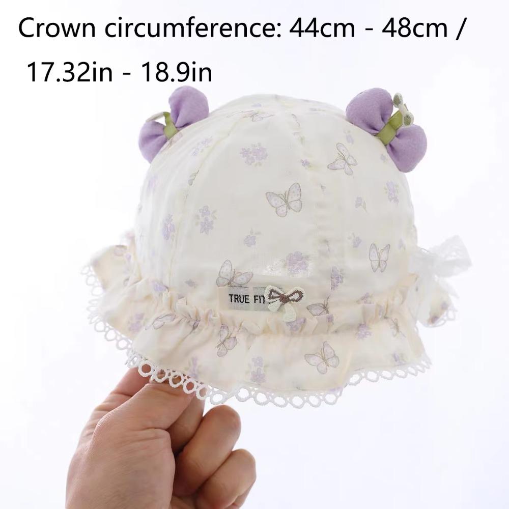 Adjustable Strap Fisherman Hat Sun Protective Bucket Hat Cute Baby Cap Girl