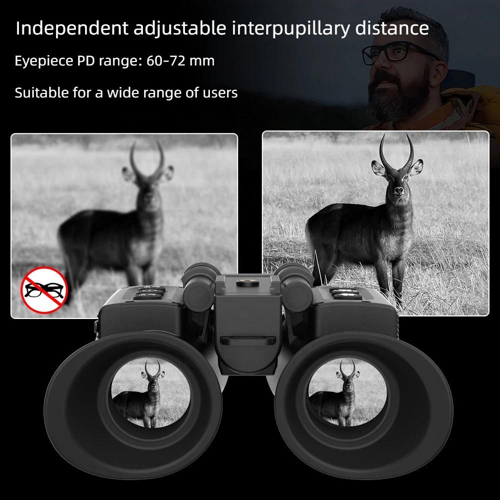Head Mounted NV8300 Infrared Night Vision Binocular 8x Digital Zoom 4K UHD 36MP 3D Night Vision Goggles Video Recording