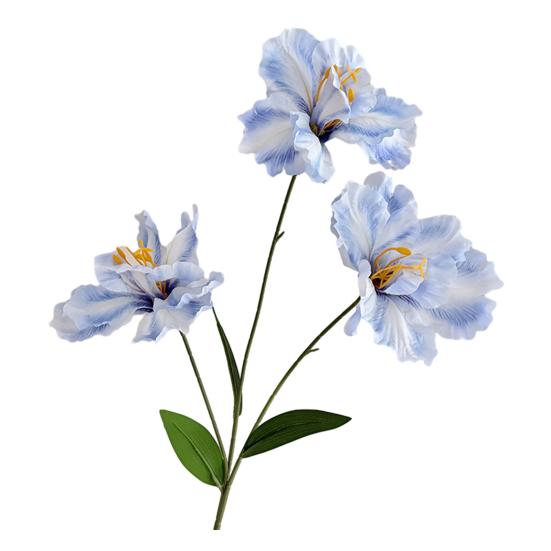 Iris Artificial Flower Realistic Faux Iris Flowers 33" Soft Fabric Indoor Outdoor Decor for Wedding Bridal Bouquets