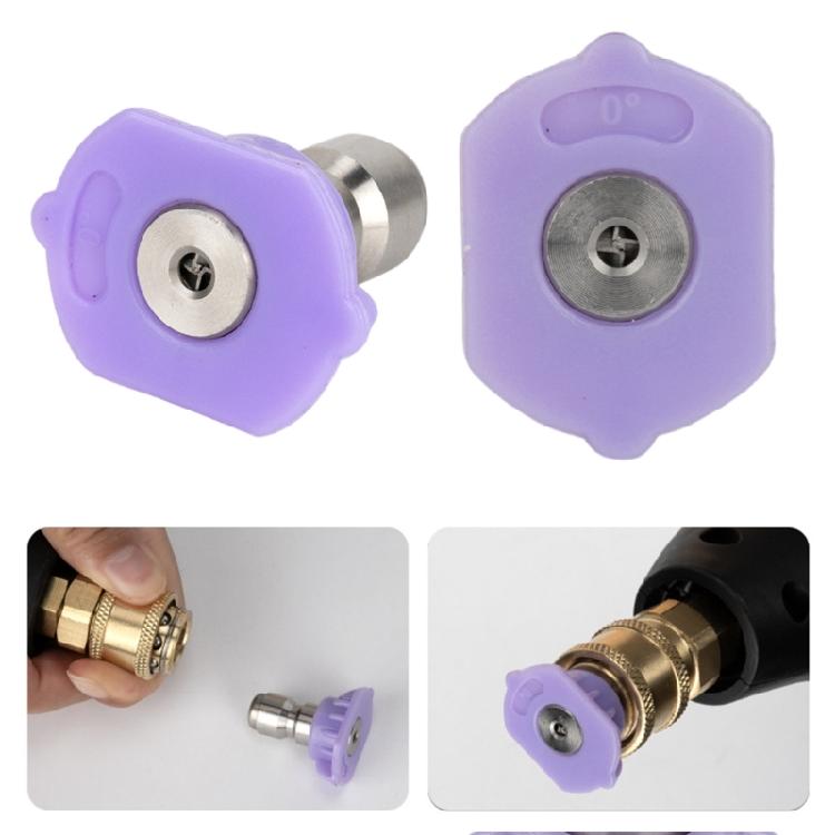 High Pressure Washer Sprayer Nozzle Tip 1/4" Quick Connector Plugs Male Thread 0 Degree Water Jetters Nozzle