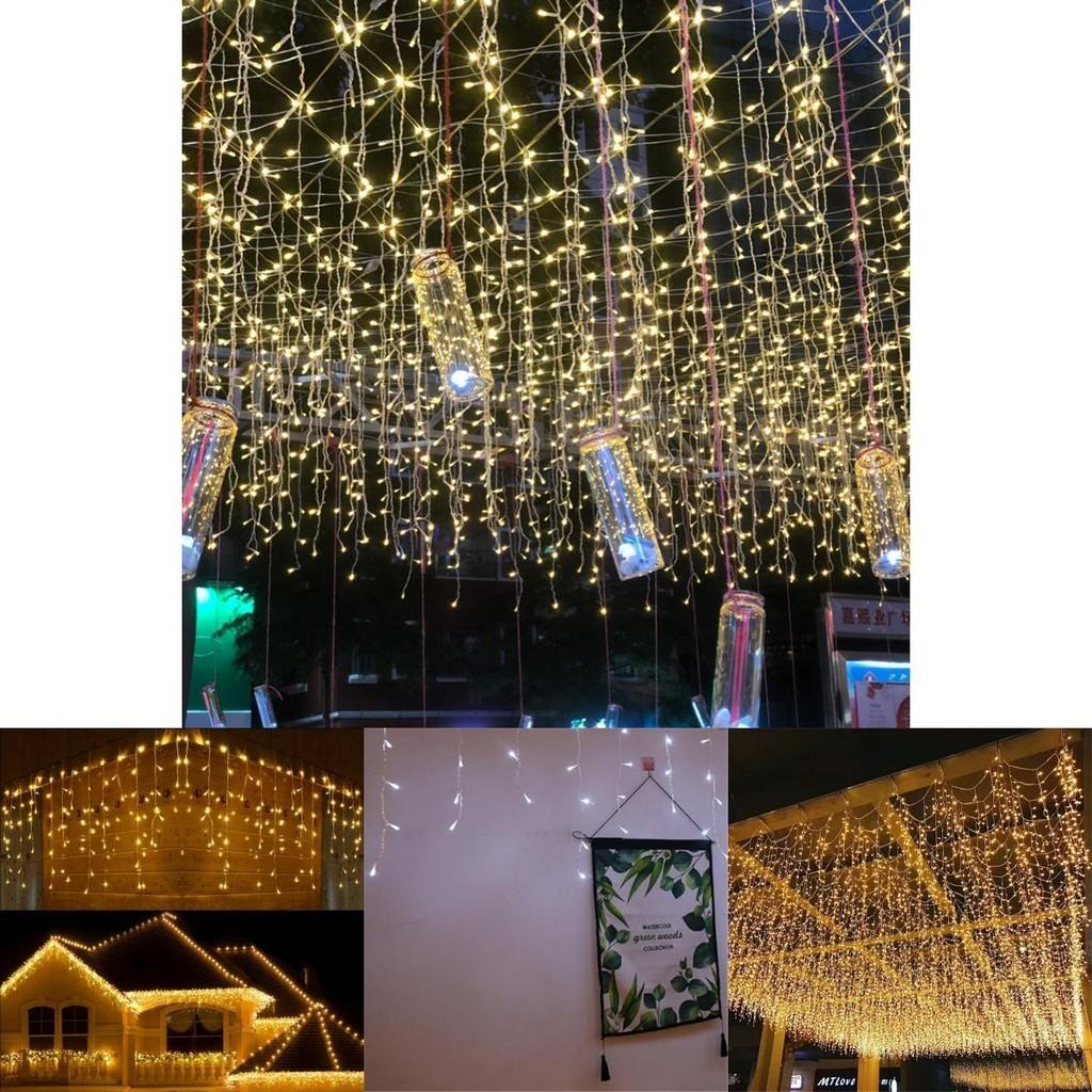 Romantic 13-130ft Curtain Icicle Lights Led Fairy Christmas Indoor Outdoor Wedding Party