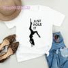 Just Pole It T-shirts Women Printd Letter Tshirt Women's Short Sleeve Fashion Pole Dance Tops Streetwear Cute Unicorn T-shirt