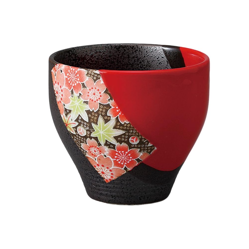 

Ippuku x Red Yuzen Matcha Mino Made in Japan Ale-net Bowl, Teacup, 9.8 8.6 cm, 360cc, Café Bowl, Bowl, Ware, красный
