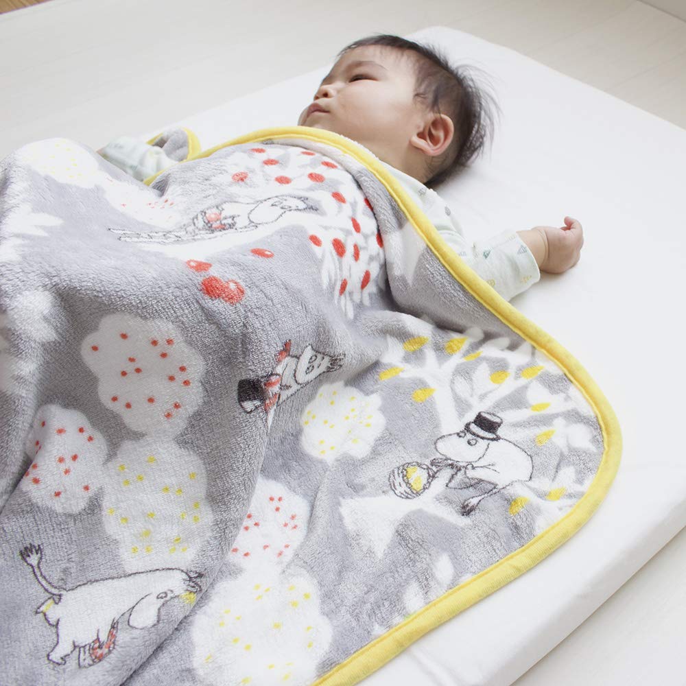 Moomin Baby Fluffy Blanket for Baby Blanket, Washable, Swaddle, Throw,